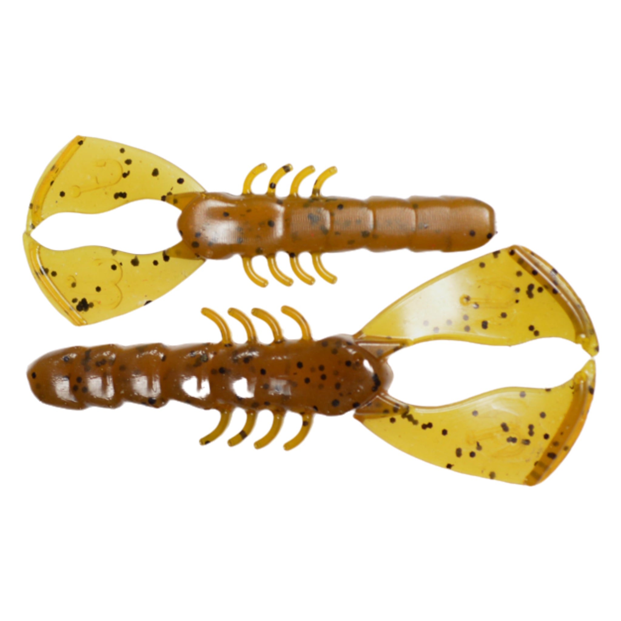 Clutch Craw that is half Green Pumpkin and half Kobicha colored