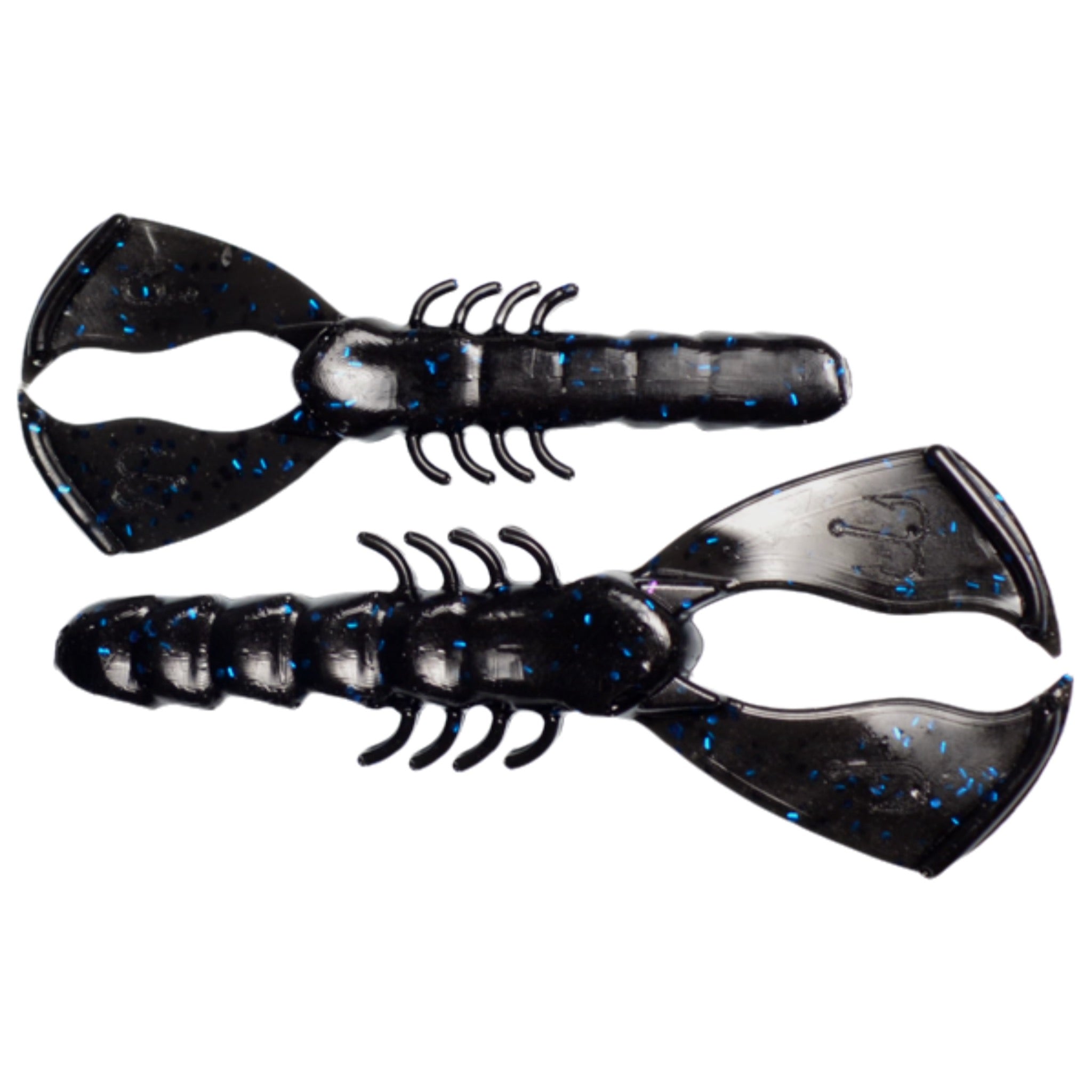 Motion Fishing Black & Blue flake Clutch Craw