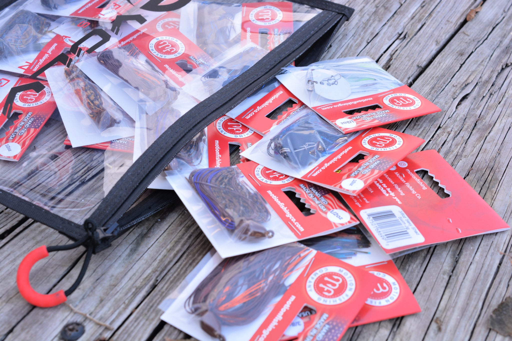 Display of the 18 jigs included in the Luke Routh Bundle