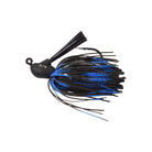 Black and blue fishing Tungsten Tank Flipping Jig  on a white background