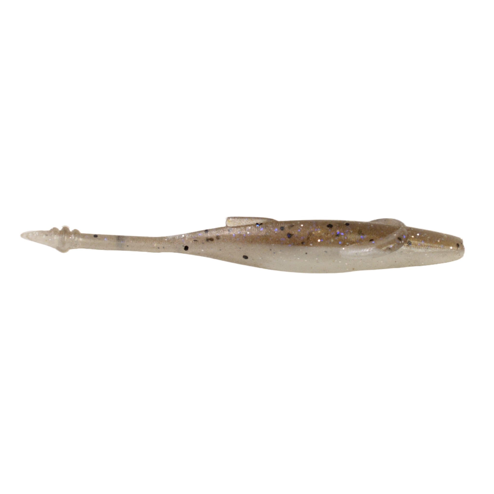 Electric Shad colored winged Motion Minnow with a strait tail 