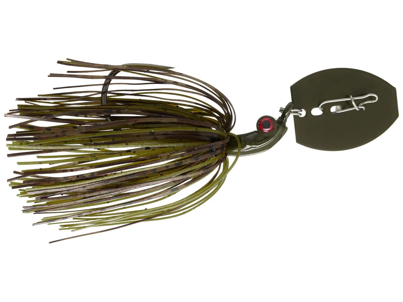 Green Pumpkin Seeker Bladed Jig- A confidence bladed jig for probing deeper current seams and structure.