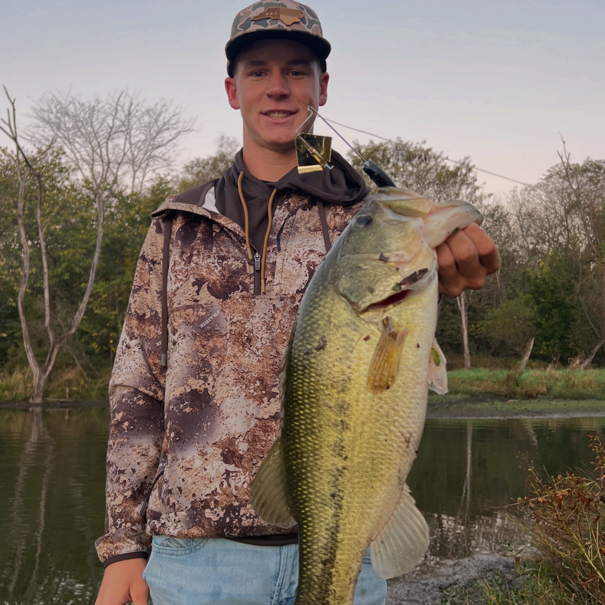 Big Largemouth Bass caught by Hunter Rushton on the Motion Fishing Soundcheck Buzzbait