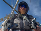 PJ Coley's winning baits: a Motion Fishing Soundchek buzzbait with a white soft plastic and a Sexy Shad Seeker bladed jig