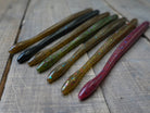 All 7 colors of the Motion Fishing Standby Worm, 7 inch bulb tail straight worm