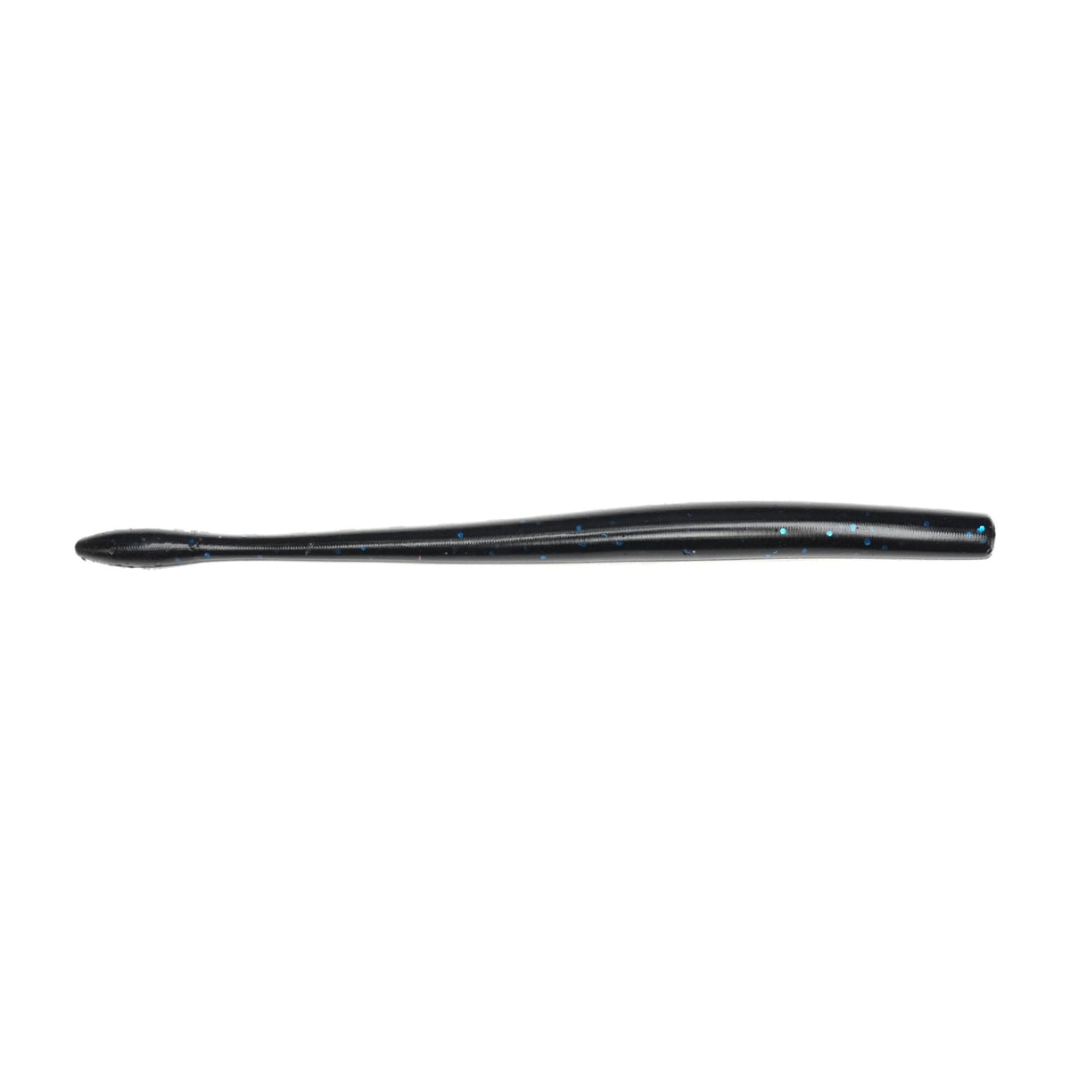 Black and Blue Motion Fishing Standby Worm, 7 inch bulb tail straight worm for bass